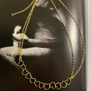 Gold Heart Link Necklace